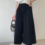 大人のラフ感。ウエストゴムフレアガウチョパンツ クロップドパンツ | Doula Doula | 詳細画像34