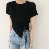 サイドギャザーでスタイルアップ。イレギュラーヘムクロップドTシャツ | Girly Doll | 詳細画像16