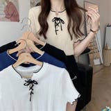 褒められトップス。レースアップメロウ半袖トップス Tシャツ | Doula Doula | 詳細画像11