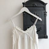 韓国っぽガーリー。コットンフリルキャミソール | Girly Doll | 詳細画像3