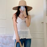 韓国っぽガーリー。コットンフリルキャミソール | Girly Doll | 詳細画像5