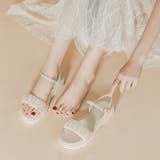 オフホワイト | クシュっと感が可愛い。ストラップサンダル | Girly Doll