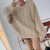 ケーブルオーバーニットセーター | Girly Doll | 詳細画像18 