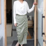 シャーリングギャザースカート【韓国ファッション】【春夏新商品】 | Doula Doula | 詳細画像3 