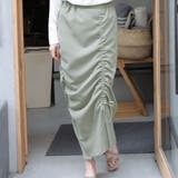 シャーリングギャザースカート【韓国ファッション】【春夏新商品】 | Doula Doula | 詳細画像4 