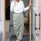 シャーリングギャザースカート【韓国ファッション】【春夏新商品】 | Doula Doula | 詳細画像6 