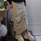 シャーリングギャザースカート【韓国ファッション】【春夏新商品】 | Doula Doula | 詳細画像15 