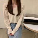 Vネックリブニット【韓国ファッション】 | Girly Doll | 詳細画像5 