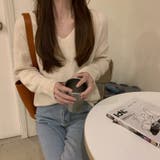 Vネックリブニット【韓国ファッション】 | Girly Doll | 詳細画像9 