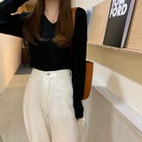 Vネックリブニット【韓国ファッション】 | Girly Doll | 詳細画像20 