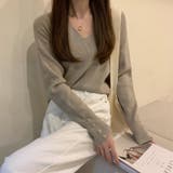 Vネックリブニット【韓国ファッション】 | Girly Doll | 詳細画像30 