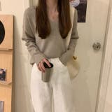 Vネックリブニット【韓国ファッション】 | Girly Doll | 詳細画像35 