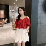 オープンショルダーフリルブラウス【韓国ファッション】 | Girly Doll | 詳細画像17 