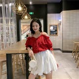 オープンショルダーフリルブラウス【韓国ファッション】 | Girly Doll | 詳細画像20 