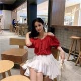 オープンショルダーフリルブラウス【韓国ファッション】 | Girly Doll | 詳細画像21 