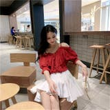 オープンショルダーフリルブラウス【韓国ファッション】 | Girly Doll | 詳細画像22 