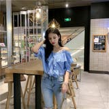 オープンショルダーフリルブラウス【韓国ファッション】 | Girly Doll | 詳細画像33 