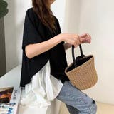 イレギュラーヘムプリーツシフォンドッキング半袖トップス【韓国ファッション】 | Doula Doula | 詳細画像18 