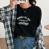 ラウンドネックレタープリント半袖Tシャツ【韓国ファッション】 | Girly Doll | 詳細画像9 