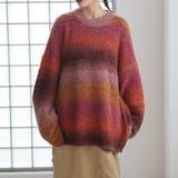 オレンジ | グラデーションカラーニットセーター【韓国ファッション】 | Doula Doula