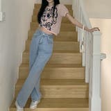 ハイウエストワイドデニムパンツ【韓国ファッション】【春夏新商品】 | Girly Doll | 詳細画像5 