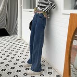 ハイウエストワイドデニムパンツ【韓国ファッション】【春夏新商品】 | Girly Doll | 詳細画像8 