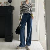 ハイウエストワイドデニムパンツ【韓国ファッション】【春夏新商品】 | Girly Doll | 詳細画像11 