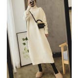 アイボリー | ハイネックニットワンピース【韓国ファッション】 | Girly Doll