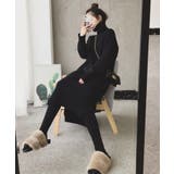 ブラック | ハイネックニットワンピース【韓国ファッション】 | Girly Doll