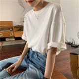 バックロゴビッグシルエットTシャツ【韓国ファッション】 | Girly Doll | 詳細画像2 