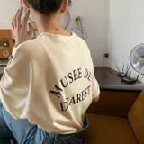 アイボリー | バックロゴビッグシルエットTシャツ【韓国ファッション】 | Girly Doll