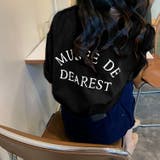 ブラック | バックロゴビッグシルエットTシャツ【韓国ファッション】 | Girly Doll