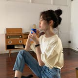 バックロゴビッグシルエットTシャツ【韓国ファッション】 | Girly Doll | 詳細画像7 