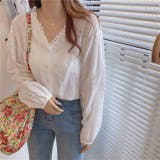 花刺繍レースシャツ【韓国ファッション】 | Doula Doula | 詳細画像11 