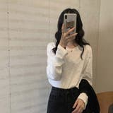 スラブコットンロングTシャツ【韓国ファッション】 | Doula Doula | 詳細画像13