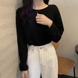 スラブコットンロングTシャツ【韓国ファッション】 | Doula Doula | 詳細画像16