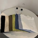 スラブコットンロングTシャツ【韓国ファッション】 | Doula Doula | 詳細画像27