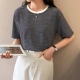 ボーダーカットTシャツ【韓国ファッション】 | Doula Doula | 詳細画像4