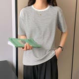 ボーダーカットTシャツ【韓国ファッション】 | Doula Doula | 詳細画像9