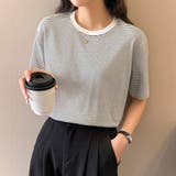 ボーダーカットTシャツ【韓国ファッション】 | Doula Doula | 詳細画像6