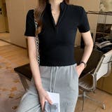 ハーフジップハーフカットトップス【韓国ファッション】 | Doula Doula | 詳細画像11
