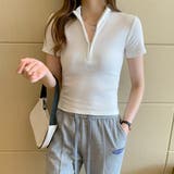 ハーフジップハーフカットトップス【韓国ファッション】 | Doula Doula | 詳細画像28