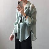 サイドリボンオーバーサイズシアーシャツ【韓国ファッション】 | Girly Doll | 詳細画像2