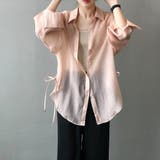 サイドリボンオーバーサイズシアーシャツ【韓国ファッション】 | Girly Doll | 詳細画像7