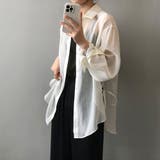 サイドリボンオーバーサイズシアーシャツ【韓国ファッション】 | Girly Doll | 詳細画像15