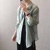 サイドリボンオーバーサイズシアーシャツ【韓国ファッション】 | Girly Doll | 詳細画像22