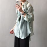 サイドリボンオーバーサイズシアーシャツ【韓国ファッション】 | Girly Doll | 詳細画像23