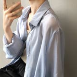 サイドリボンオーバーサイズシアーシャツ【韓国ファッション】 | Girly Doll | 詳細画像30