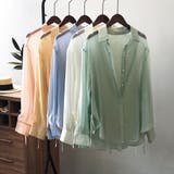 サイドリボンオーバーサイズシアーシャツ【韓国ファッション】 | Girly Doll | 詳細画像35