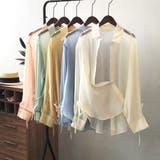 サイドリボンオーバーサイズシアーシャツ【韓国ファッション】 | Girly Doll | 詳細画像36